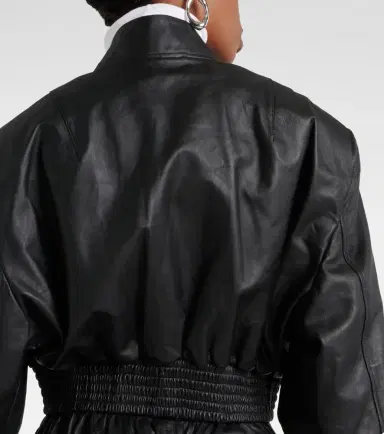 Wardrobe.NYC Wardrobe. NYC Cropped leather bomber jacket | Thumbnail 7 Wardrobe.NYC Wardrobe. NYC Cropped leather bomber jacket | Thumbnail 7