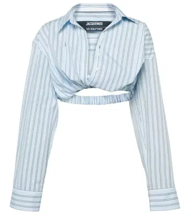 Jacquemus La Chemise Bahia Courte striped cotton top | Thumbnail 1 Jacquemus La Chemise Bahia Courte striped cotton top | Thumbnail 1