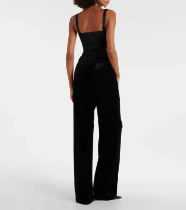 Dolce & Gabbana High-rise velvet wide-leg pants | Thumbnail 3 Dolce & Gabbana High-rise velvet wide-leg pants | Thumbnail 3
