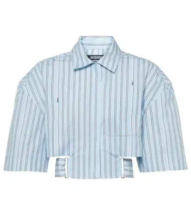 Jacquemus La Chemise Courte Bari striped cotton shirt | Thumbnail 1 Jacquemus La Chemise Courte Bari striped cotton shirt | Thumbnail 1