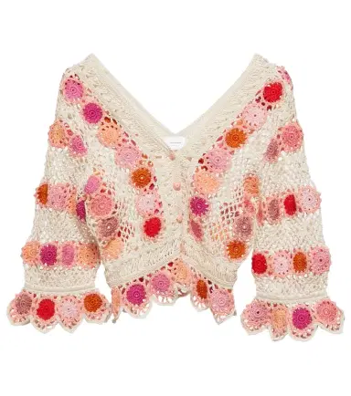 Anna Kosturova Bouquet floral cotton crochet top | Thumbnail 1 Anna Kosturova Bouquet floral cotton crochet top | Thumbnail 1