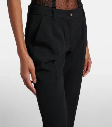 Dolce & Gabbana Low-rise wool-blend slim pants | Thumbnail 2 Dolce & Gabbana Low-rise wool-blend slim pants | Thumbnail 2