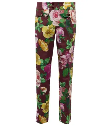 Dolce & Gabbana Floral low-rise cotton-blend pants | Thumbnail 1 Dolce & Gabbana Floral low-rise cotton-blend pants | Thumbnail 1