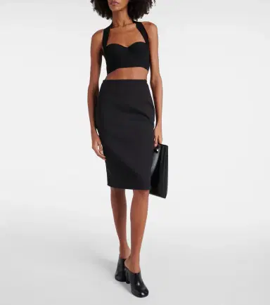 Alaïa Alaïa Ruched pencil skirt | Thumbnail 3 Alaïa Alaïa Ruched pencil skirt | Thumbnail 3