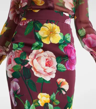 Dolce & Gabbana Floral silk-blend charmeuse midi skirt | Thumbnail 2 Dolce & Gabbana Floral silk-blend charmeuse midi skirt | Thumbnail 2