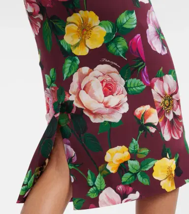 Dolce & Gabbana Floral silk-blend charmeuse midi skirt | Thumbnail 4 Dolce & Gabbana Floral silk-blend charmeuse midi skirt | Thumbnail 4