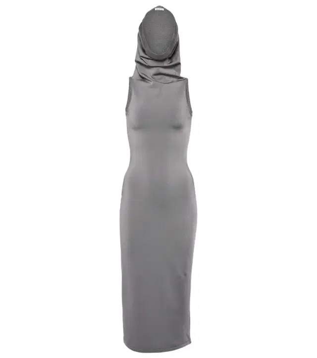 Alaïa Hooded jersey midi dress Alaïa Hooded jersey midi dress