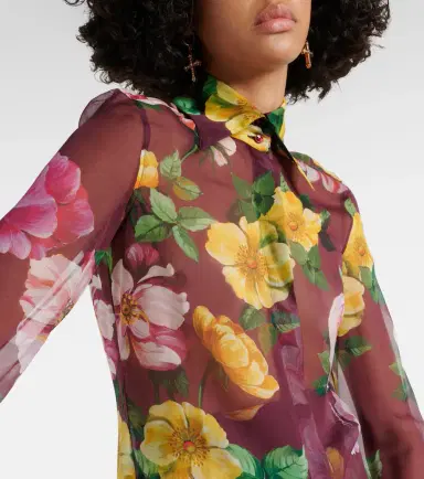 Dolce & Gabbana Printed silk chiffon blouse | Thumbnail 3 Dolce & Gabbana Printed silk chiffon blouse | Thumbnail 3