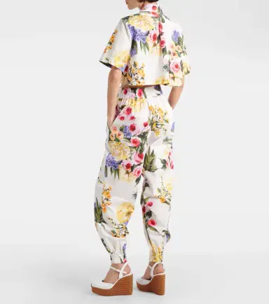 Dolce & Gabbana Floral cotton poplin tapered pants | Thumbnail 3 Dolce & Gabbana Floral cotton poplin tapered pants | Thumbnail 3