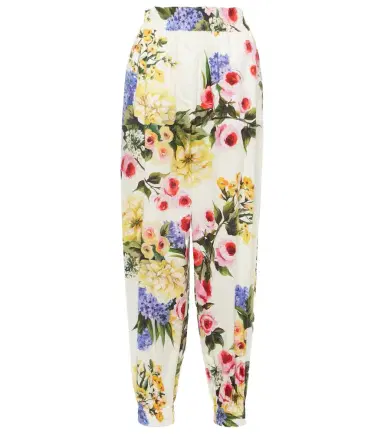 Dolce & Gabbana Floral cotton poplin tapered pants | Thumbnail 1 Dolce & Gabbana Floral cotton poplin tapered pants | Thumbnail 1