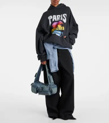 Balenciaga Superbusy Small denim crossbody bag | Thumbnail 4 Balenciaga Superbusy Small denim crossbody bag | Thumbnail 4