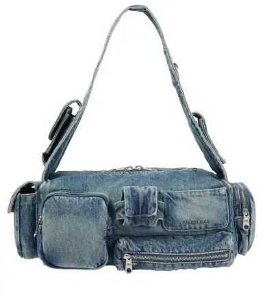 Balenciaga Superbusy Small denim crossbody bag | Thumbnail 1 Balenciaga Superbusy Small denim crossbody bag | Thumbnail 1