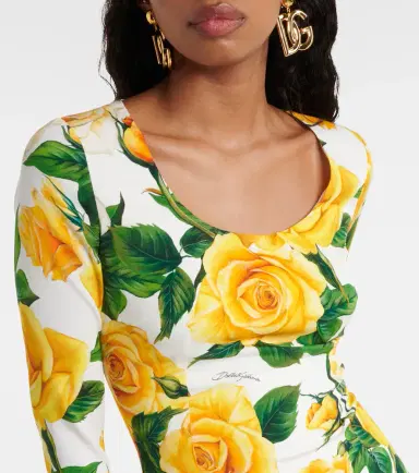 Dolce & Gabbana Floral silk-blend midi dress | Thumbnail 4 Dolce & Gabbana Floral silk-blend midi dress | Thumbnail 4