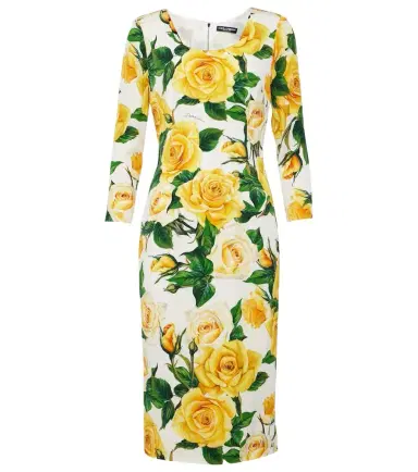 Dolce & Gabbana Floral silk-blend midi dress | Thumbnail 1 Dolce & Gabbana Floral silk-blend midi dress | Thumbnail 1