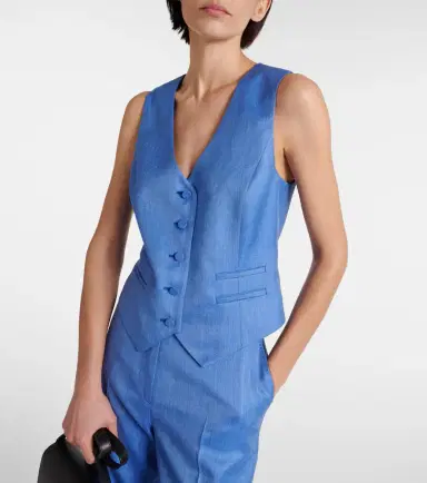 Gabriela Hearst Coleridge wool, silk, and linen vest | Thumbnail 4 Gabriela Hearst Coleridge wool, silk, and linen vest | Thumbnail 4