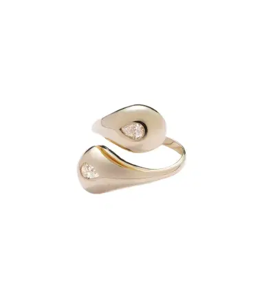 Mateo Water Droplet 14kt gold ring with diamonds | Thumbnail 1 Mateo Water Droplet 14kt gold ring with diamonds | Thumbnail 1