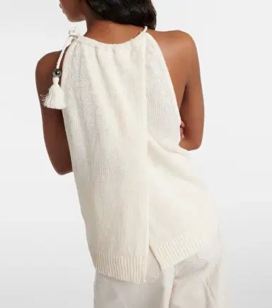 Max Mara Moriana halterneck linen top and hat set | Thumbnail 3 Max Mara Moriana halterneck linen top and hat set | Thumbnail 3