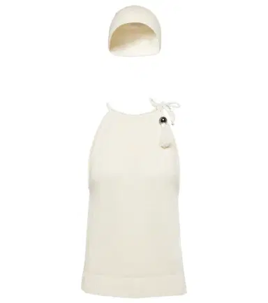 Max Mara Moriana halterneck linen top and hat set | Thumbnail 1 Max Mara Moriana halterneck linen top and hat set | Thumbnail 1