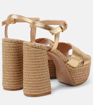 Gianvito Rossi Metallic leather platform sandals | Thumbnail 2 Gianvito Rossi Metallic leather platform sandals | Thumbnail 2
