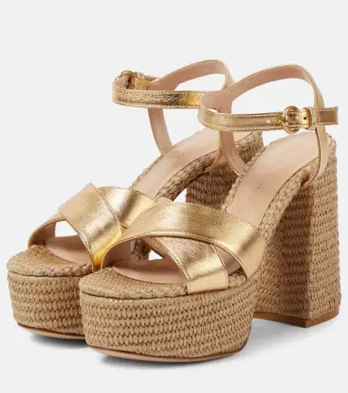 Gianvito Rossi Metallic leather platform sandals | Thumbnail 4 Gianvito Rossi Metallic leather platform sandals | Thumbnail 4