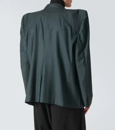 Balenciaga Boxy checked wool blazer | Thumbnail 3 Balenciaga Boxy checked wool blazer | Thumbnail 3