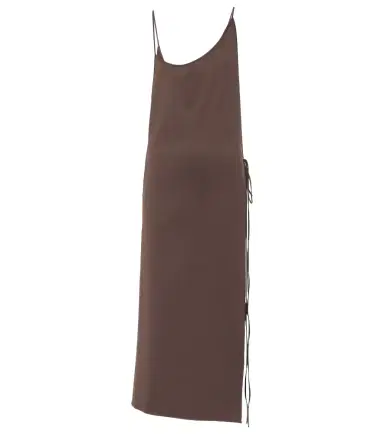 The Attico Side-slit gathered midi dress | Thumbnail 1 The Attico Side-slit gathered midi dress | Thumbnail 1
