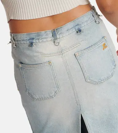 Courreges Courrèges Multiflex denim midi skirt | Thumbnail 4 Courreges Courrèges Multiflex denim midi skirt | Thumbnail 4