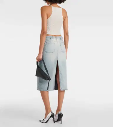 Courreges Courrèges Multiflex denim midi skirt | Thumbnail 5 Courreges Courrèges Multiflex denim midi skirt | Thumbnail 5