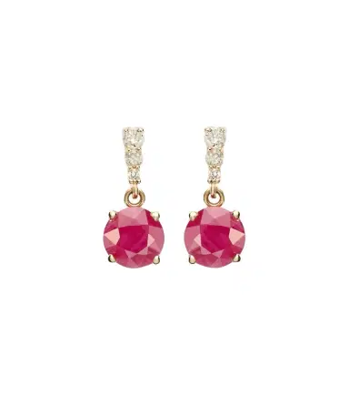 STONE AND STRAND 14kt gold earrings with rubies and diamonds | Thumbnail 1 STONE AND STRAND 14kt gold earrings with rubies and diamonds | Thumbnail 1