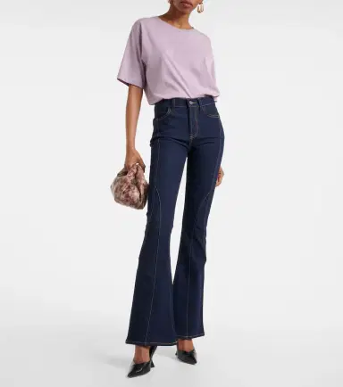 7 For All Mankind Seamed Megaflare high-rise flared jeans | Thumbnail 7 7 For All Mankind Seamed Megaflare high-rise flared jeans | Thumbnail 7