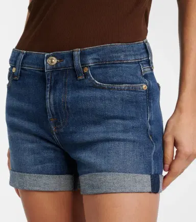 7 For All Mankind Mid-rise denim shorts | Thumbnail 3 7 For All Mankind Mid-rise denim shorts | Thumbnail 3