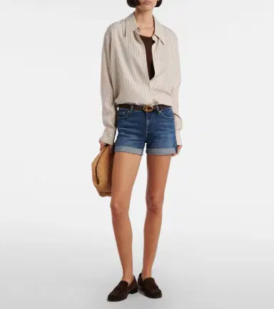 7 For All Mankind Mid-rise denim shorts | Thumbnail 5 7 For All Mankind Mid-rise denim shorts | Thumbnail 5