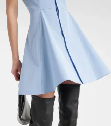 Ami Paris Godet cotton poplin shirt dress | Thumbnail 2 Ami Paris Godet cotton poplin shirt dress | Thumbnail 2