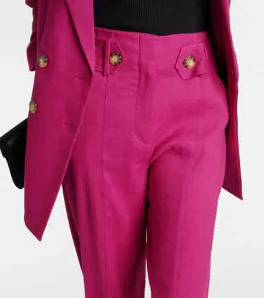 Veronica Beard Sunny linen-blend twill flared pants | Thumbnail 4 Veronica Beard Sunny linen-blend twill flared pants | Thumbnail 4