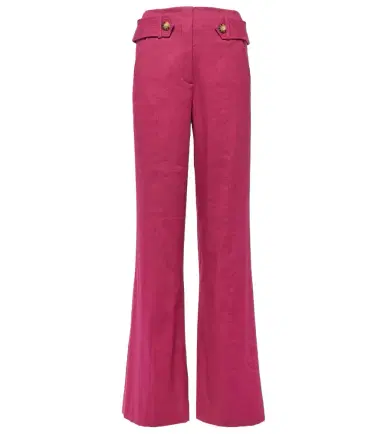 Veronica Beard Sunny linen-blend twill flared pants | Thumbnail 1 Veronica Beard Sunny linen-blend twill flared pants | Thumbnail 1