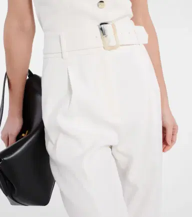 Veronica Beard Sofia high-rise linen-blend tapered pants | Thumbnail 4 Veronica Beard Sofia high-rise linen-blend tapered pants | Thumbnail 4