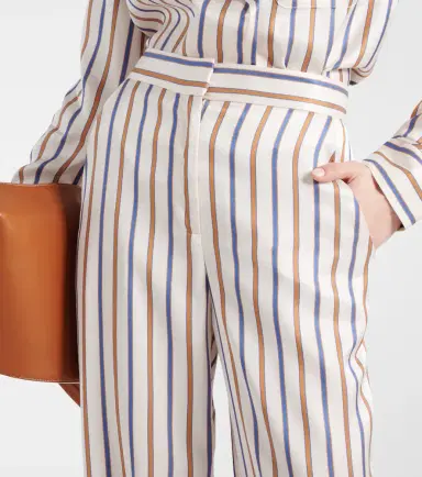 Veronica Beard Grigore striped twill wide-leg pants | Thumbnail 3 Veronica Beard Grigore striped twill wide-leg pants | Thumbnail 3