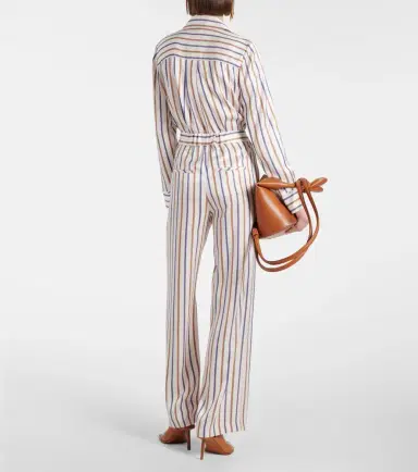 Veronica Beard Grigore striped twill wide-leg pants | Thumbnail 5 Veronica Beard Grigore striped twill wide-leg pants | Thumbnail 5