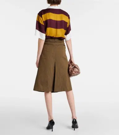 Dries Van Noten Cotton and silk-blend midi skirt | Thumbnail 5 Dries Van Noten Cotton and silk-blend midi skirt | Thumbnail 5