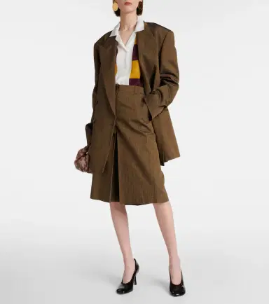 Dries Van Noten Cotton and silk-blend midi skirt | Thumbnail 6 Dries Van Noten Cotton and silk-blend midi skirt | Thumbnail 6