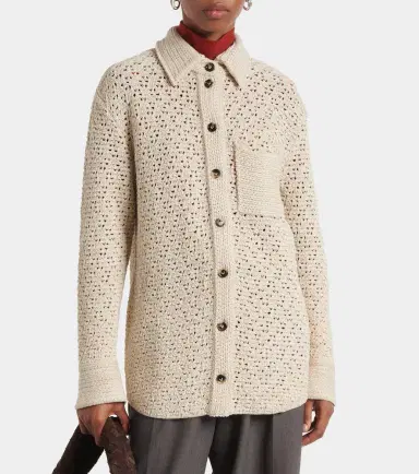 Bottega Veneta Cotton crochet shirt | Thumbnail 4 Bottega Veneta Cotton crochet shirt | Thumbnail 4