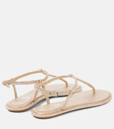René Caovilla Diana satin and leather thong sandals | Thumbnail 3 René Caovilla Diana satin and leather thong sandals | Thumbnail 3