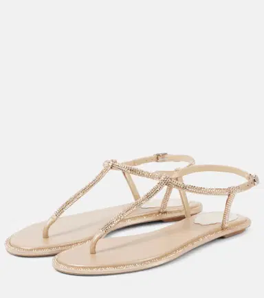René Caovilla Diana satin and leather thong sandals | Thumbnail 4 René Caovilla Diana satin and leather thong sandals | Thumbnail 4