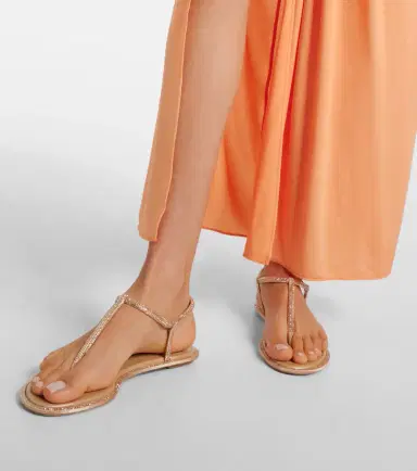 René Caovilla Diana satin and leather thong sandals | Thumbnail 5 René Caovilla Diana satin and leather thong sandals | Thumbnail 5