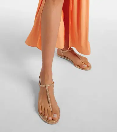 René Caovilla Diana satin and leather thong sandals | Thumbnail 6 René Caovilla Diana satin and leather thong sandals | Thumbnail 6