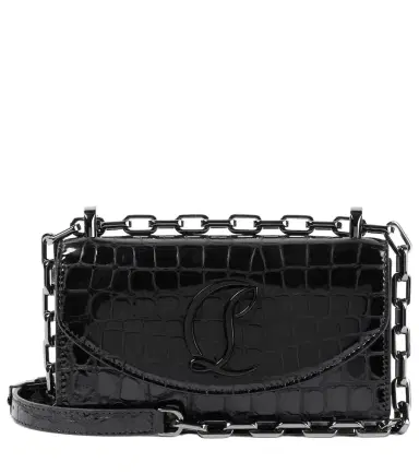 Christian Louboutin Loubi54 croc-effect leather shoulder bag | Thumbnail 1 Christian Louboutin Loubi54 croc-effect leather shoulder bag | Thumbnail 1