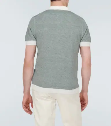 Thom Sweeney Cotton and linen polo shirt | Thumbnail 3 Thom Sweeney Cotton and linen polo shirt | Thumbnail 3