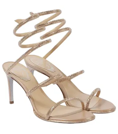 René Caovilla Cleo 80 embellished satin sandals | Thumbnail 1 René Caovilla Cleo 80 embellished satin sandals | Thumbnail 1