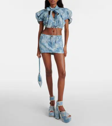 Vivienne Westwood Foam jacquard denim miniskirt | Thumbnail 3 Vivienne Westwood Foam jacquard denim miniskirt | Thumbnail 3