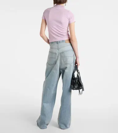Balenciaga Cropped cotton jersey T-shirt | Thumbnail 3 Balenciaga Cropped cotton jersey T-shirt | Thumbnail 3